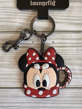 🎄Loungefly Disney Minnie Hot Cocoa 3D Molded Keychain